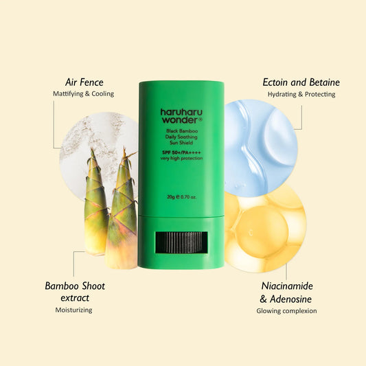 Haruharu Wonder Black Bamboo Sun Shield key ingredients - Korean skincare Cyprus