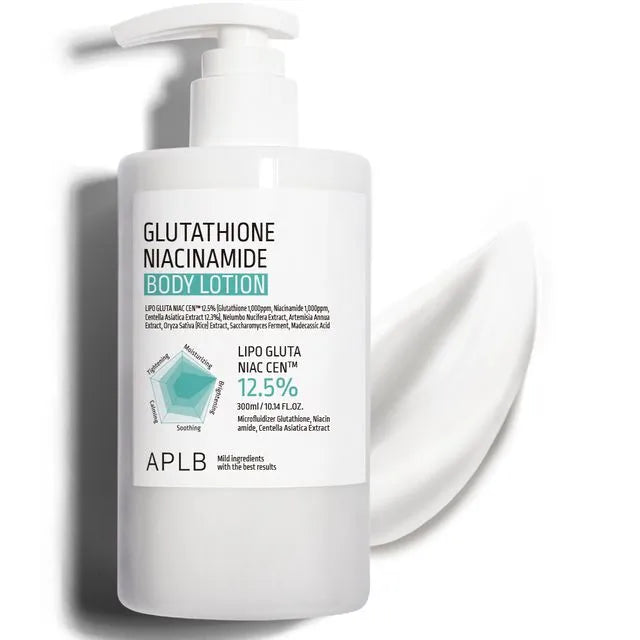 APLB Glutathione Niacinamide Body Lotion brightening whitening body care even skin tone Korea Cyprus
