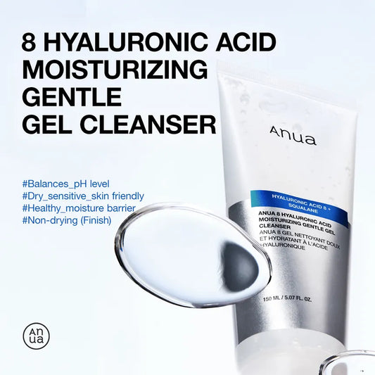 Anua 8 Hyaluronic Acid Squalane Moisturizing Gel Cleanser hydrating dry sensitive skin Cyprus