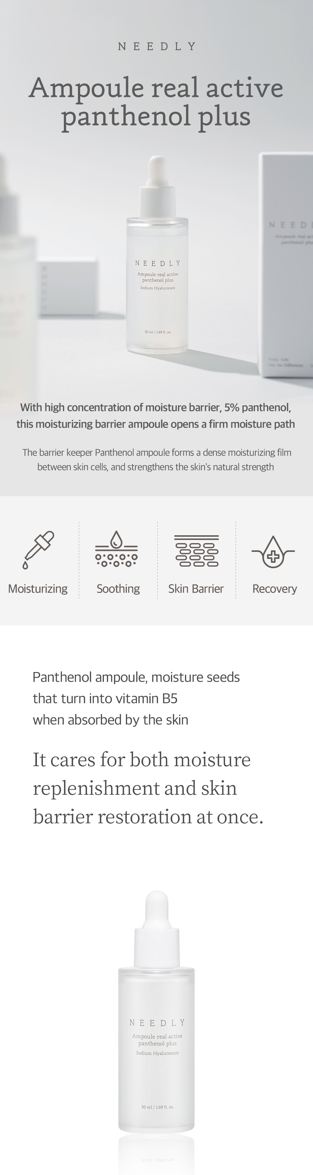NEEDLY Panthenol Plus Ampoule – Niacinamide & Adenosine for Hydration & Fine Lines | K-Beauty Cyprus ORÈA