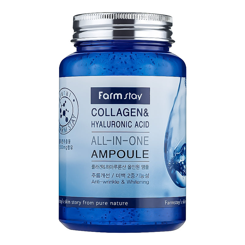 Farmstay Collagen Hyaluronic Acid All-in-One Ampoule 250ml firming hydrating plumping anti-aging Cyprus