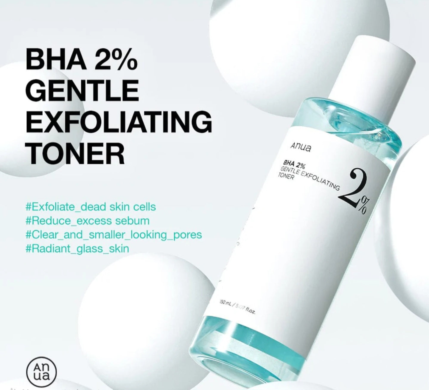 Anua BHA 2% Gentle Exfoliating Toner BHA salicylic acid pore care gentle exfoliating clarifying toner Korea Cyprus