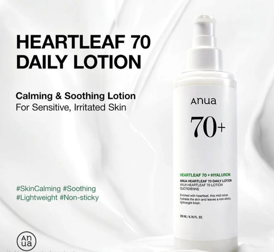 Anua Heartleaf 70 Daily Lotion heartleaf soothing calming lightweight daily moisturising lotion Korea Cyprus