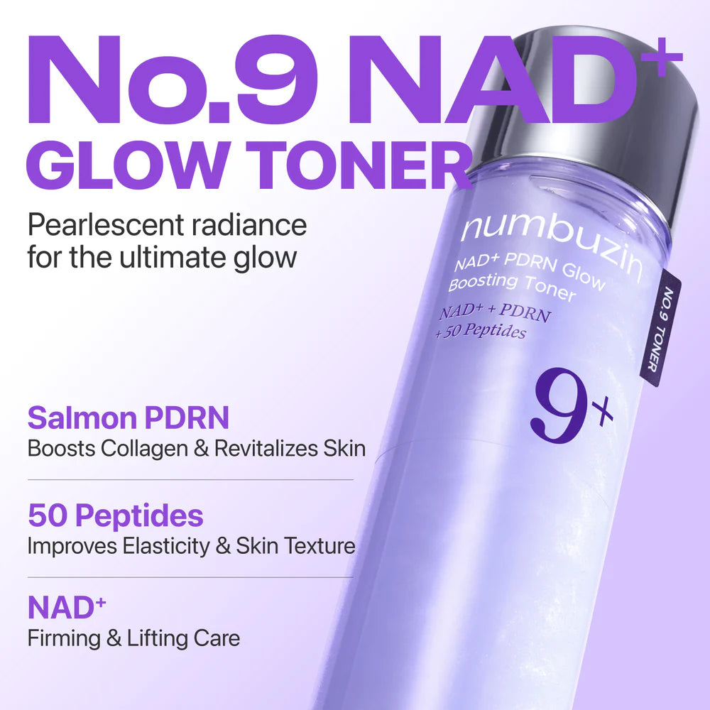 Numbuzin No.9 NAD PDRN Glow Boosting Toner radiance elasticity barrier salmon PDRN Cyprus