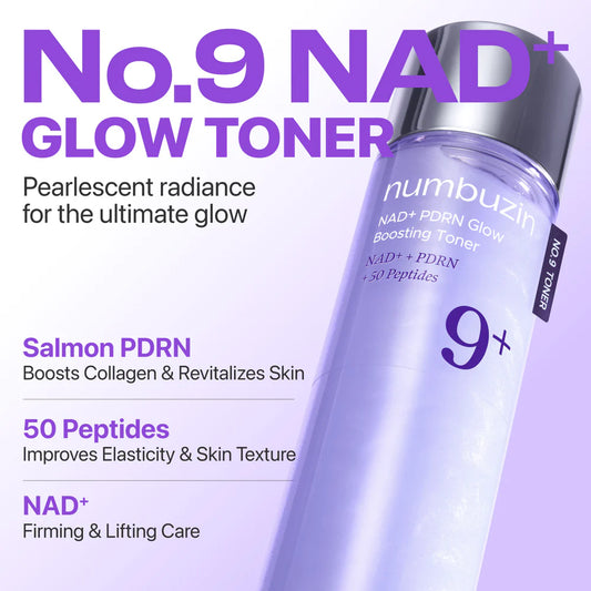 Numbuzin No.9 NAD PDRN Glow Boosting Toner radiance elasticity barrier salmon PDRN Cyprus