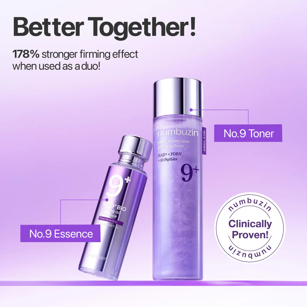 Numbuzin No.9 NAD PDRN Glow Boosting Toner radiance elasticity barrier salmon PDRN Cyprus