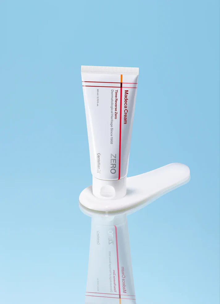 Centellian24 Time Reverse Zero cream texture — water-volume, non-sticky formula with Triple ZERO technology for sensitive skin