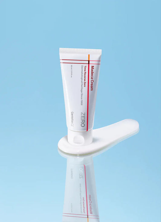 Centellian24 Time Reverse Zero cream texture — water-volume, non-sticky formula with Triple ZERO technology for sensitive skin