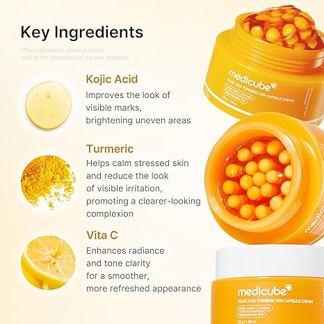 Medicube Turmeric Kojic Acid Cream ingredients – hyperpigmentation and uneven skin tone treatment Cyprus