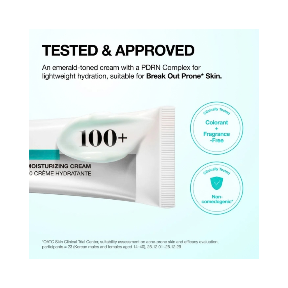 Close-up of ANUA PDRN Hyaluronic Acid 100 Moisturizing Cream label