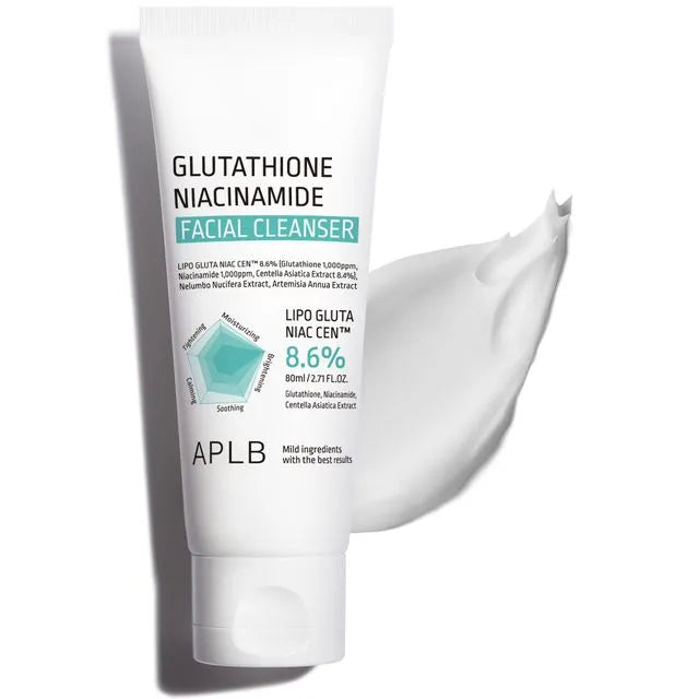 APLB Glutathione Niacinamide Facial Cleanser brightening hydrating even skin tone radiance Cyprus