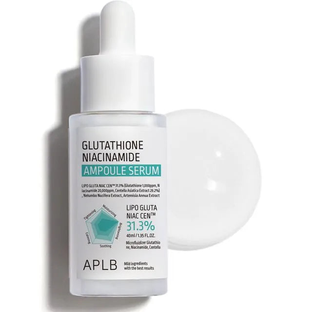 APLB Glutathione Niacinamide Ampoule Serum brightening dark spots radiance even skin tone Cyprus