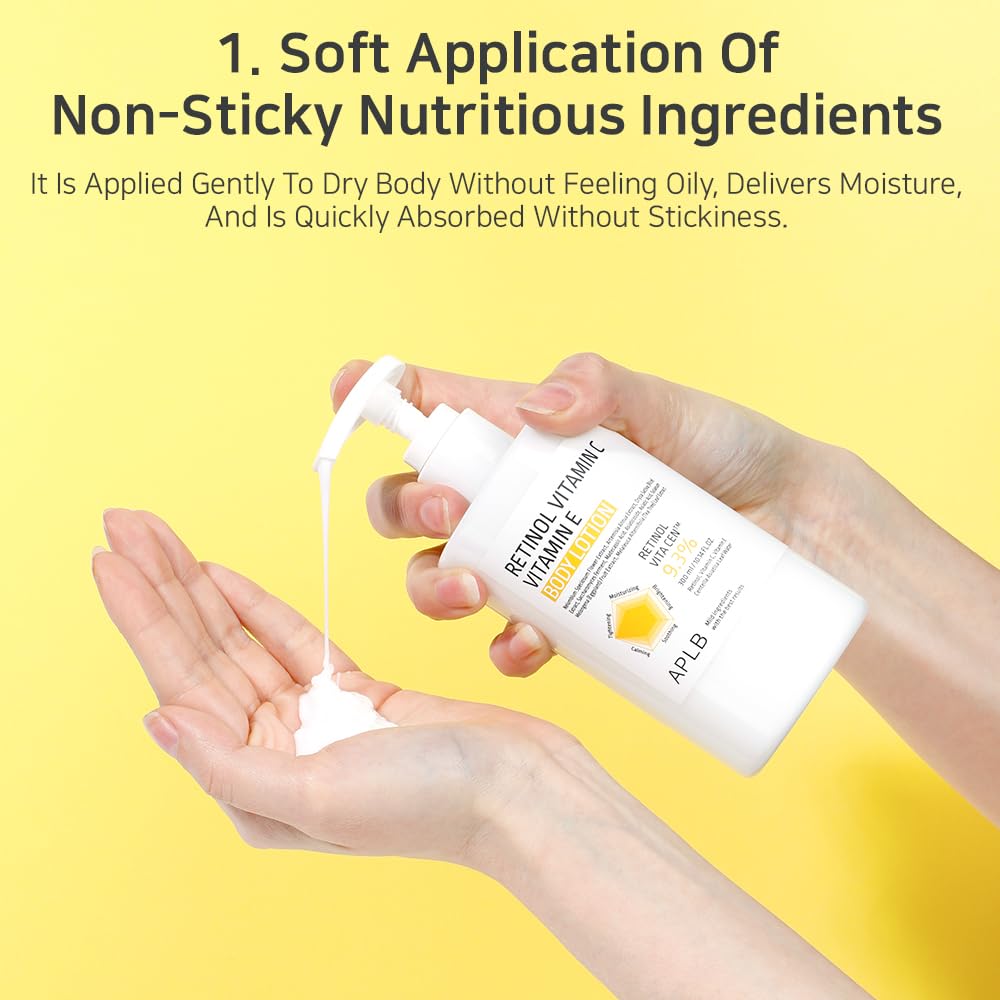 APLB body lotion label showing Retinol Vita Cen™ 9.3%