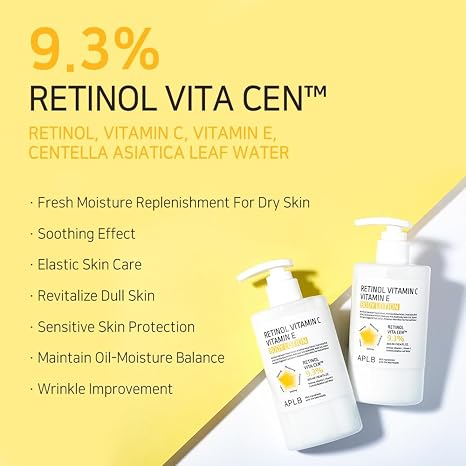 Back of APLB Retinol Vitamin C Vitamin E Body Lotion packaging