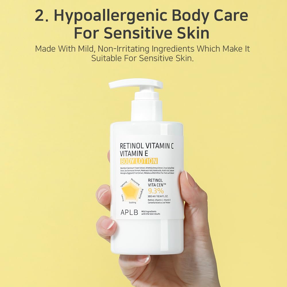 APLB Retinol Vitamin C Vitamin E Body Lotion bottle and box