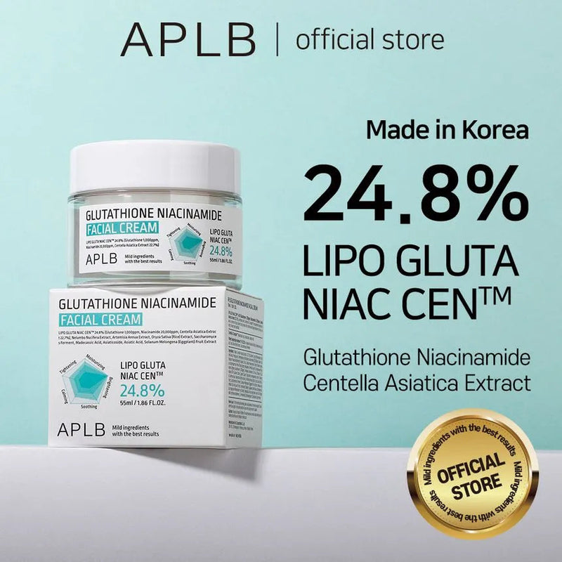 APLB Glutathione Niacinamide Facial Cream brightening dark spots even skin tone radiance Cyprus