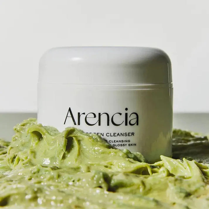 Glowing, purified skin after using Arencia Fresh Green Rice Mochi Cleanser – brightening foam cleanser for oily skin Cyprus