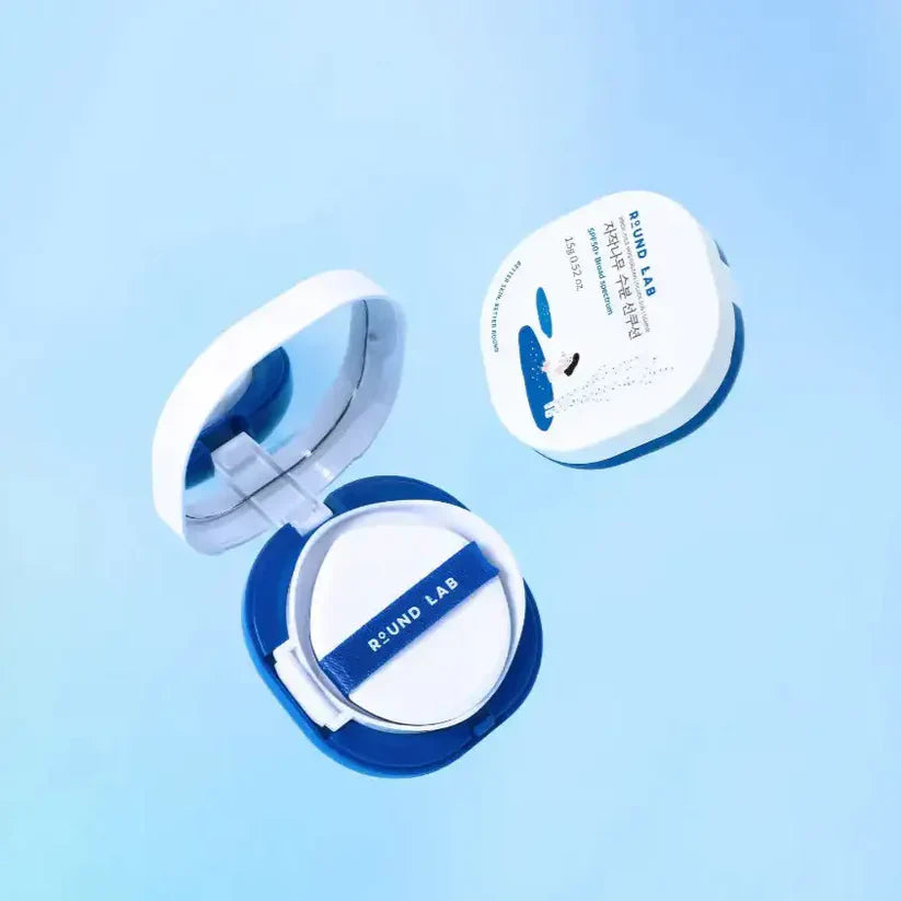 ROUND LAB Birch Juice Sun Cushion SPF 50+ for easy makeup reapplication – Korean skincare ORÈA Boutique Cyprus