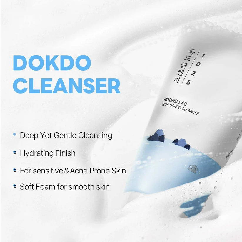 ROUND LAB 1025 Dokdo Cleanser pH 5.0–6.0 for sensitive skin – Korean skincare shop Paphos Cyprus