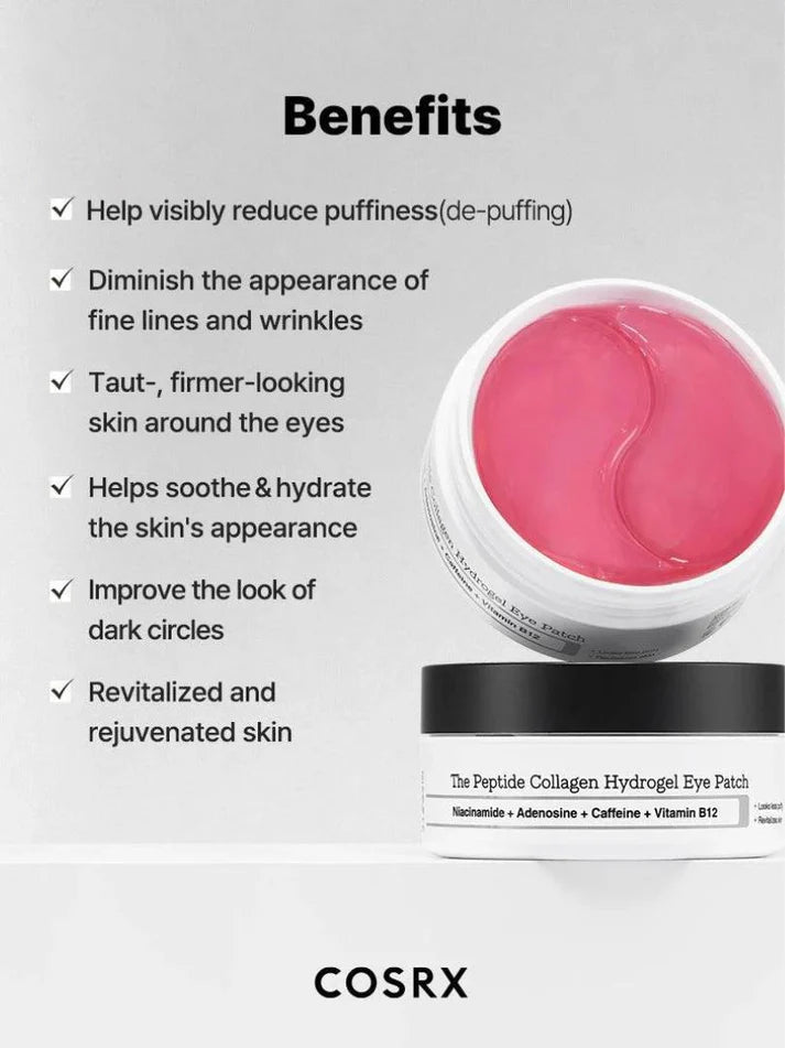 COSRX Peptide Collagen Hydrogel Eye Patch firming anti-aging under-eye hydration Cyprus
