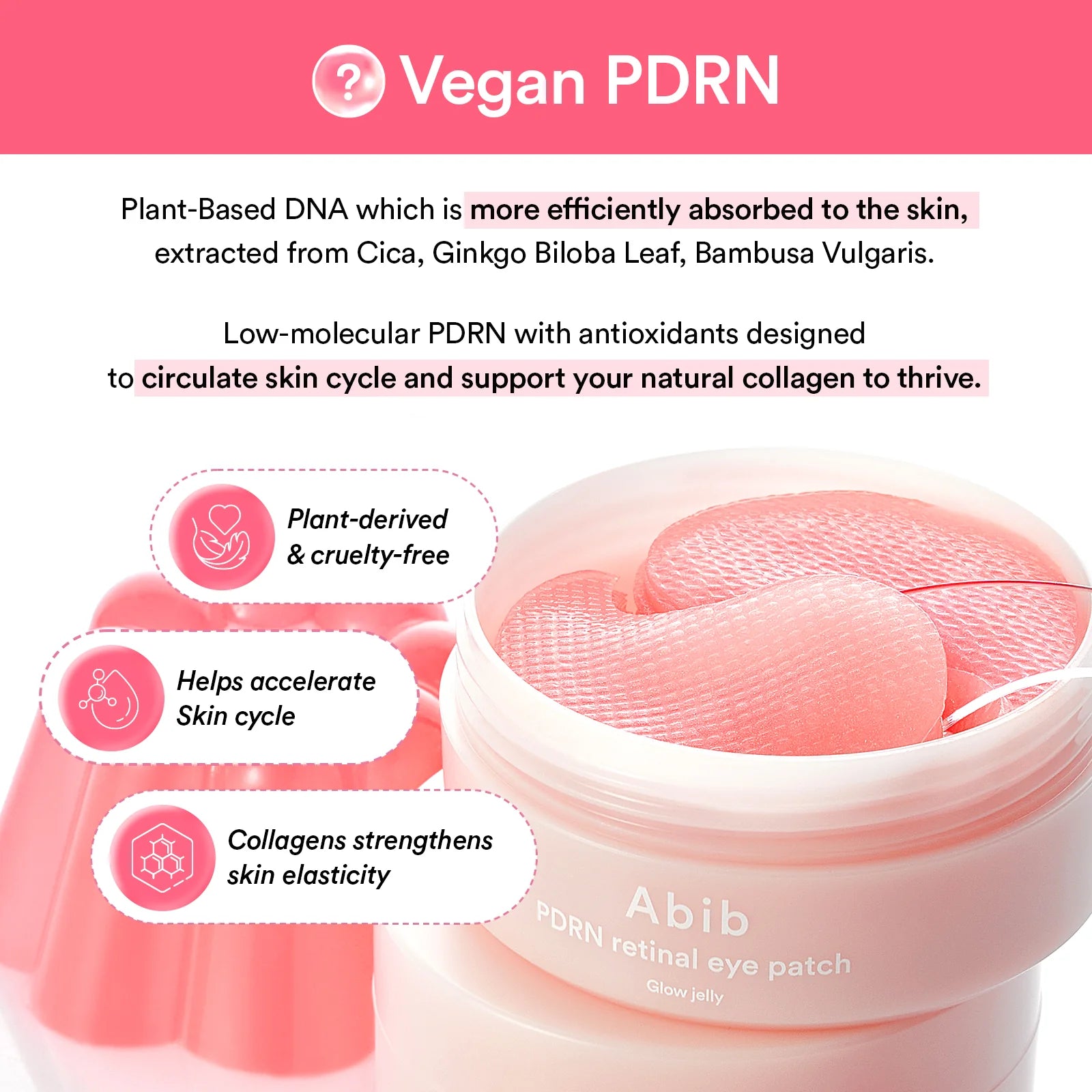Abib PDRN Retinal Eye Patch applied under eye - anti-dark circles depuffing Korean cosmetics Cyprus
