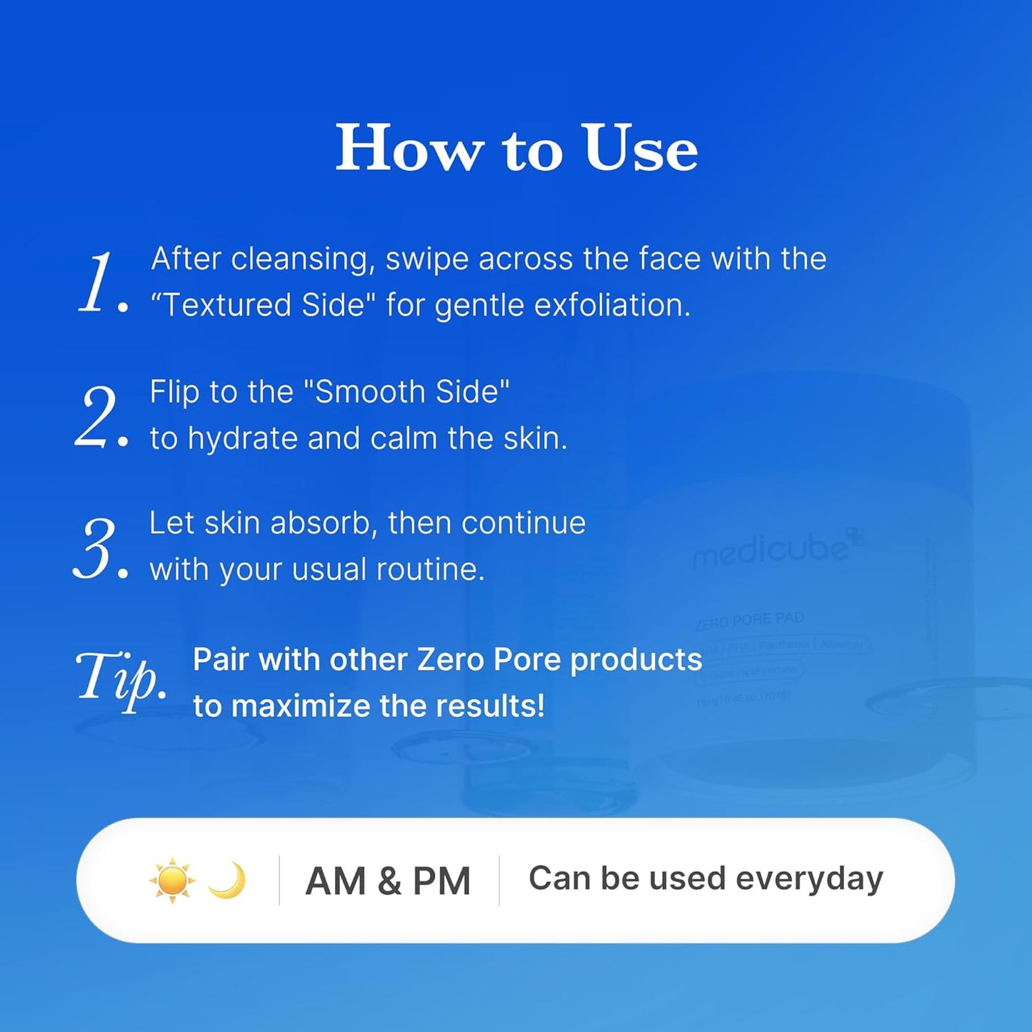 Medicube Zero Pore Pad 2.0 pore refining exfoliating toning pads Cyprus