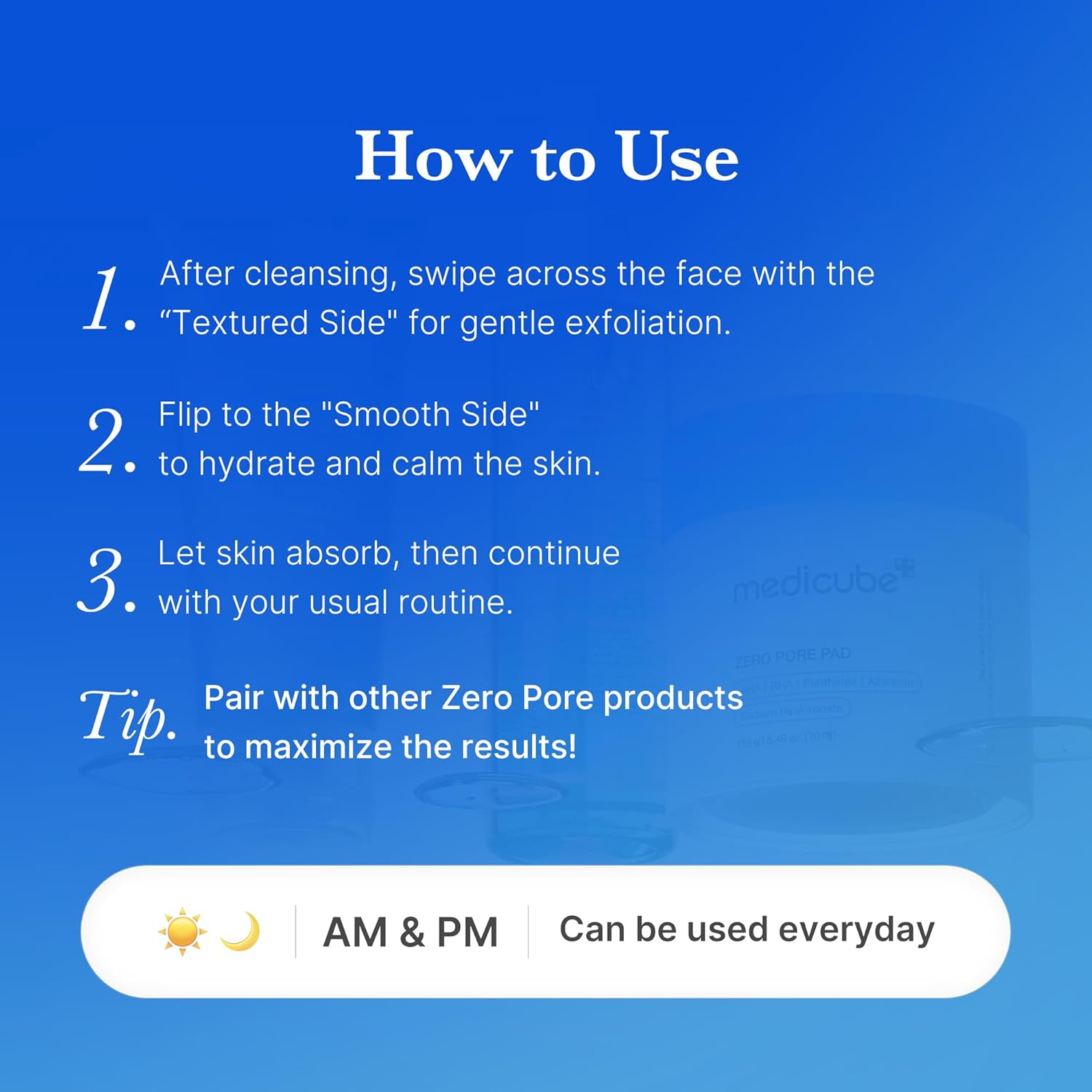 Medicube Zero Pore Pad 2.0 pore refining exfoliating toning pads Cyprus