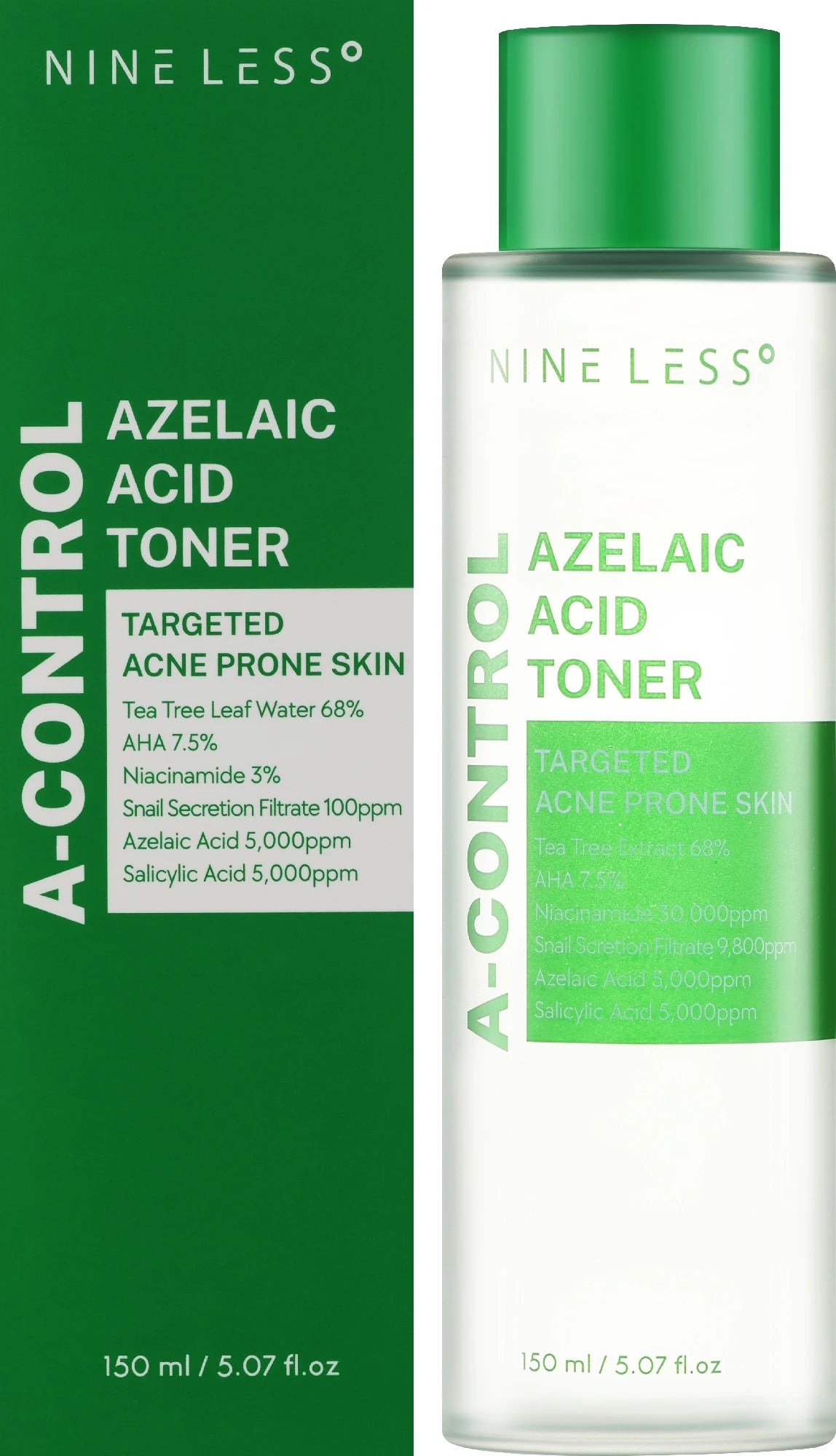 NINE LESS A-Control Azelaic Acid Toner 150ml – Korean Exfoliating Toner with AHA & BHA | ORÈA Cyprus