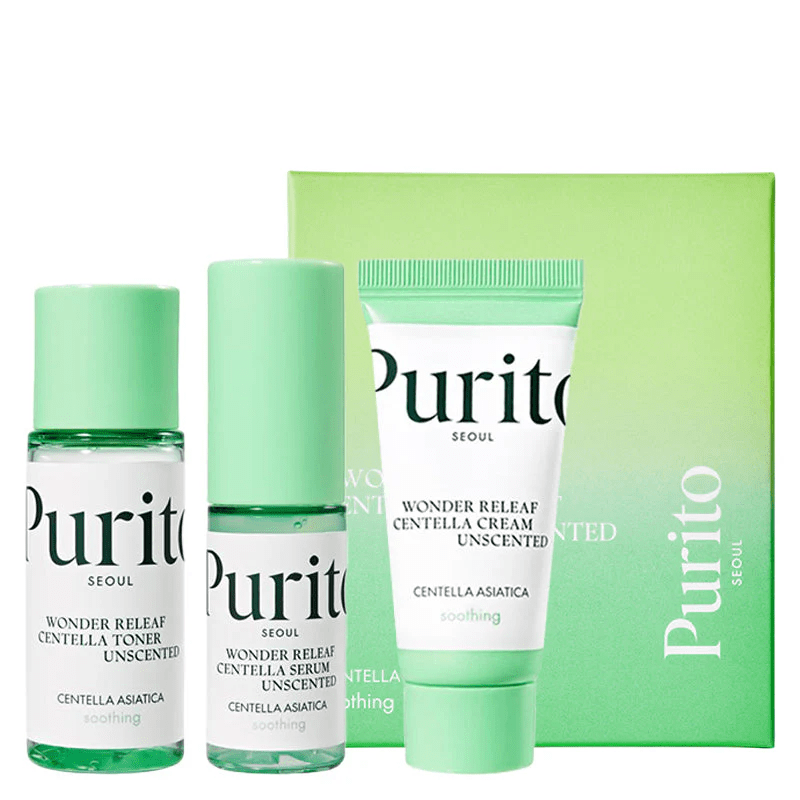 purito wonder releaf centella gift set unscented korean cosmetics cyprus skincare