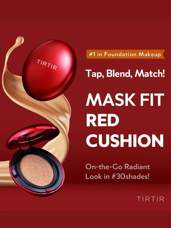 TIRTIR Mask Fit Red Cushion SPF40 PA++ full coverage dewy finish sun protection Korean makeup Cyprus