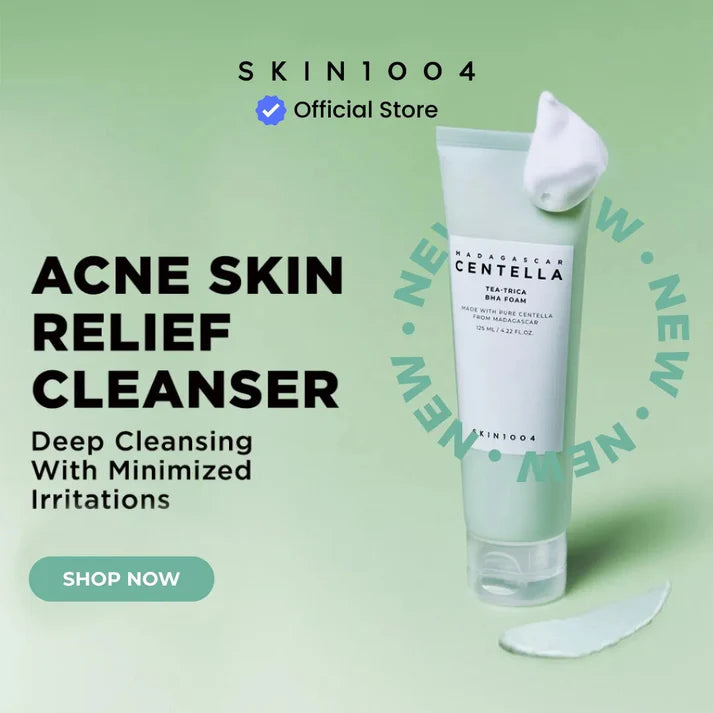 Skin1004 Madagascar Centella Tea-Trica BHA Foam 125ml BHA exfoliating pore cleansing acne care centella Korea Cyprus
