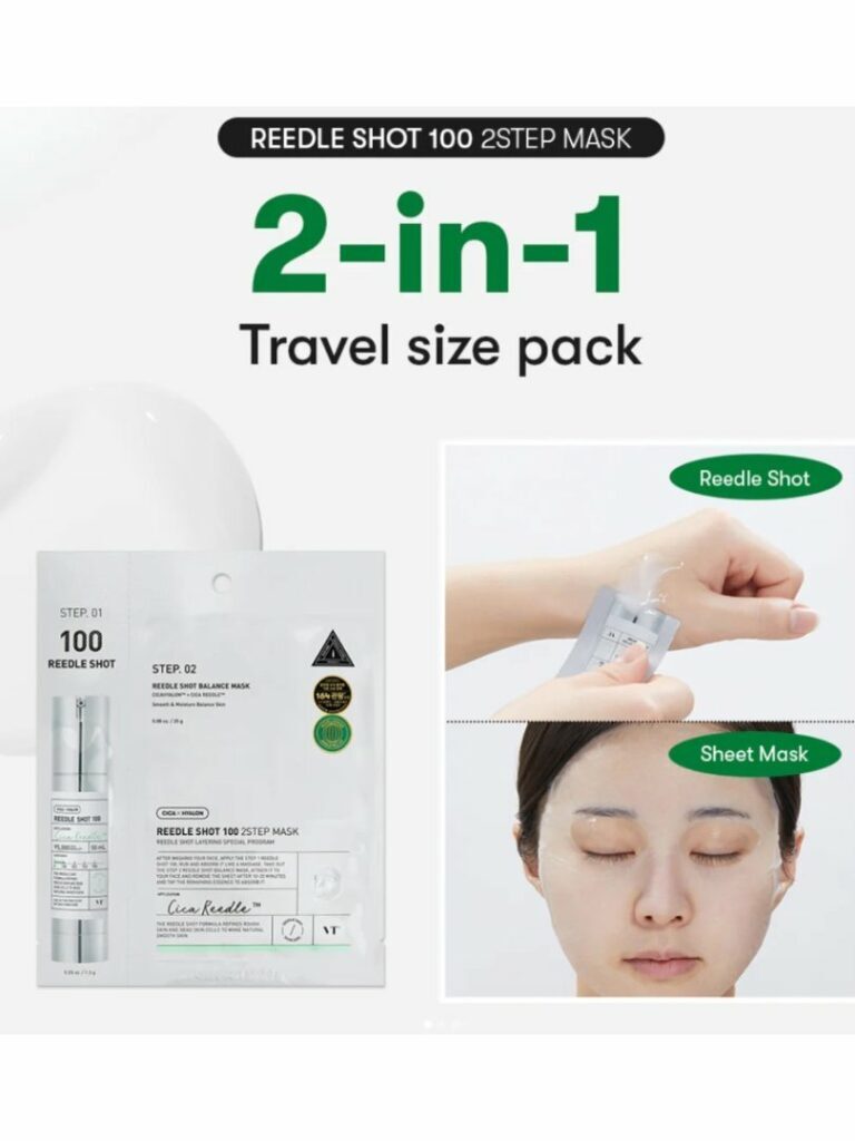 VT Cosmetics Reedle Shot 100 2 Step Mask micro-spicule skin renewal texture Cyprus