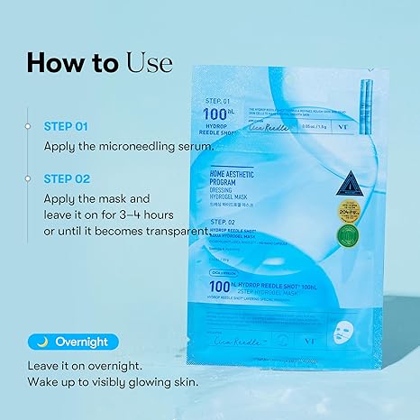 VT Cosmetics Hydrop Reedle Shot 100 2 Step Hydrogel Mask hydration micro-spicule Cyprus