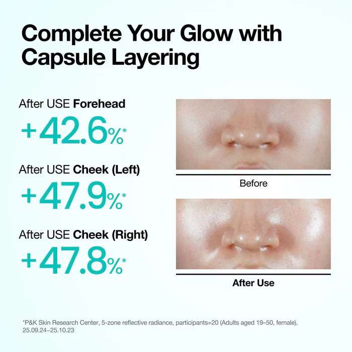 Anua hydrating capsule mist on glowing skin – instant moisture boost Korean beauty Before after