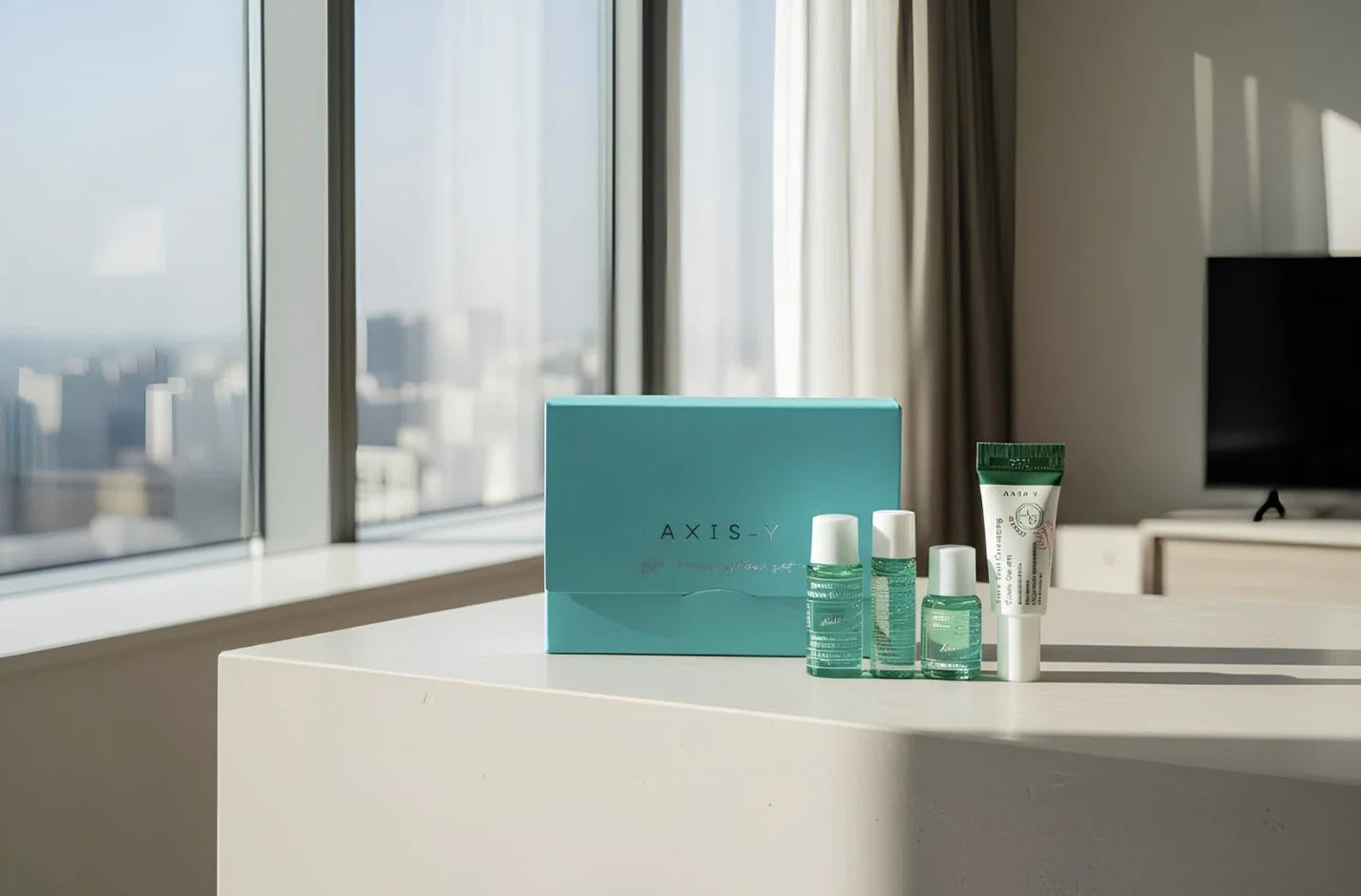 Axis-Y Mini Glow Set 4-Pieces – Travel-Size Korean Skincare for Radiant, Even Skin Tone | Cyprus
