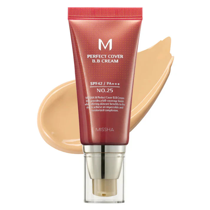 Missha M Perfect Cover BB Cream SPF42 PA+++ full coverage brightening sun protection Korean makeup Cyprus