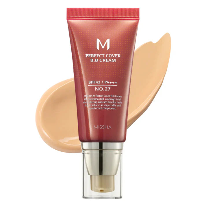 Missha M Perfect Cover BB Cream SPF42 PA+++ full coverage brightening sun protection Korean makeup Cyprus