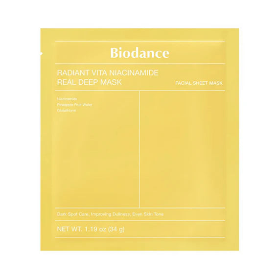Biodance Radiant Vita Niacinamide Real Deep Mask brightening radiance even skin tone Cyprus