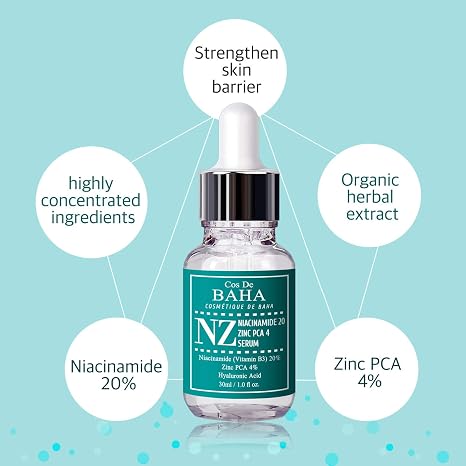 Cos De BAHA Niacinamide Serum for pore minimising and acne – Korean cosmetics Cyprus