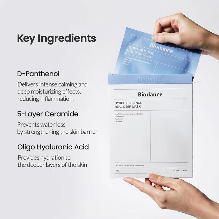 Biodance Hydro Cera-Nol Real Deep Mask deep hydration barrier repair ceramide Cyprus