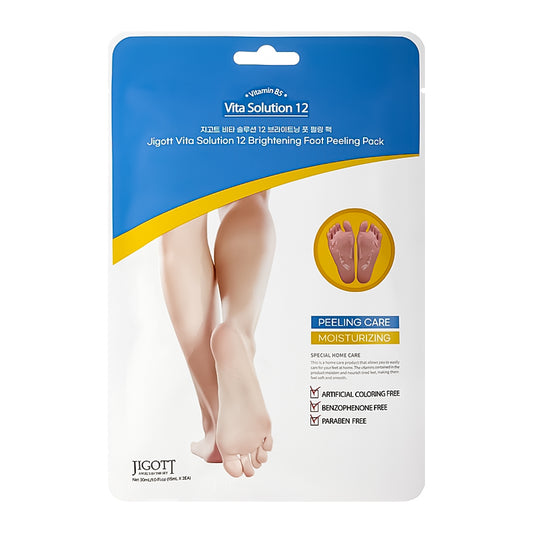 JIGOTT Vita Solution 12 Brightening Foot Peeling Pack 2 pcs