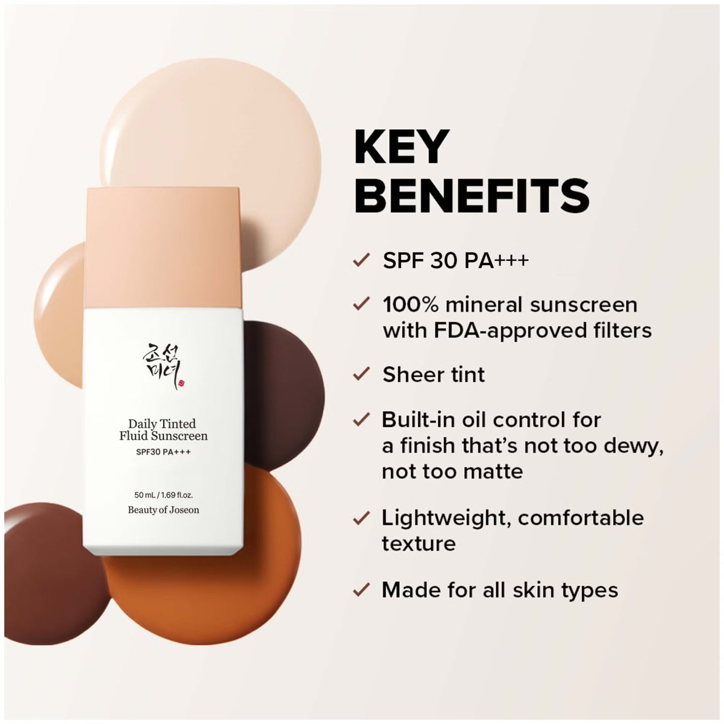 Beauty of Joseon Daily Tinted Fluid Sunscreen SPF30 PA+++ 50ml