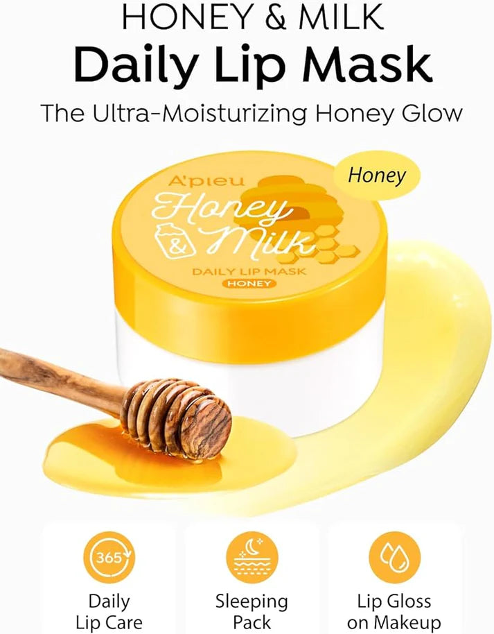 A'pieu Honey Milk Lip Mask nourishing moisturising overnight lip care honey milk Korea Cyprus
