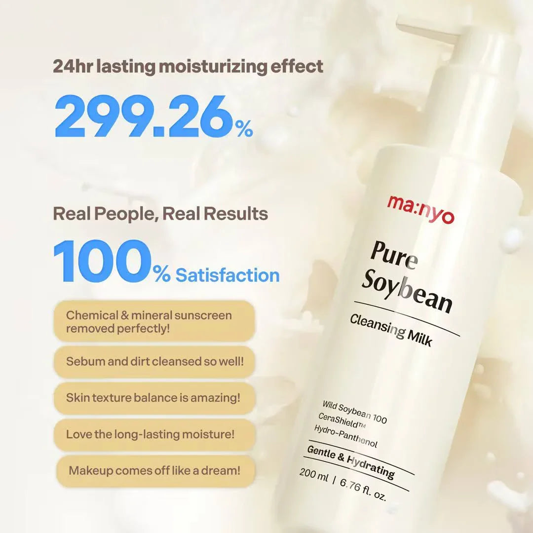 Ma:nyo Pure Soybean Cleansing Milk 200ml gentle cleanser nourishing soybean sensitive skin Cyprus