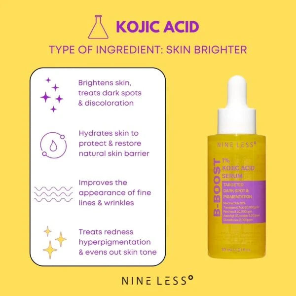 NINELESS 1% Kojic Acid Serum – Targets Melasma & Acne Scars for Sensitive Skin | Korean Cosmetics Cyprus
