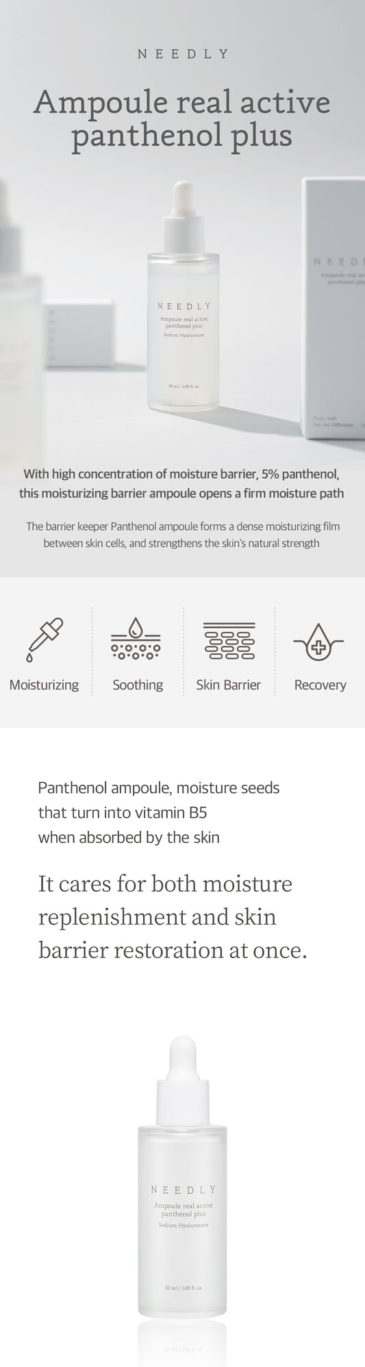 NEEDLY Panthenol Plus Ampoule – Niacinamide & Adenosine for Hydration & Fine Lines | K-Beauty Cyprus ORÈA
