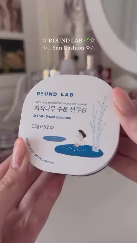 ROUND LAB Birch Juice Moisturizing Sun Cushion 15g – buy Korean cosmetics online in Cyprus