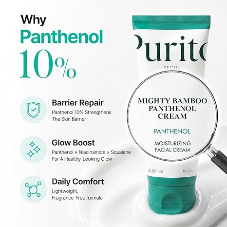 PURITO Panthenol Cream with Niacinamide & Squalane for glow and hydration – Korean skincare Paphos Cyprus